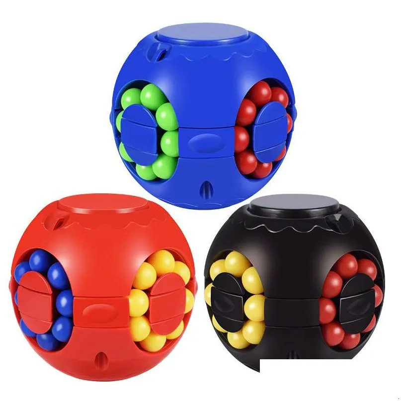 Decompression Toy Magic Bean Cube Fidget Puzzle Ball Kids Intelligence Educational Toys Hand Spinner Table Spinning Top Relief Anxiety Dh0Mj
