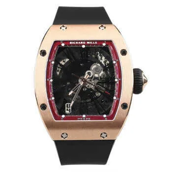 Automatic Watch Richrd Mileres Swiss Wristwatches Sports Watches Rm023 Men's 18k Gold Case Wine Design with Insurance CardHBN3 X0WLY