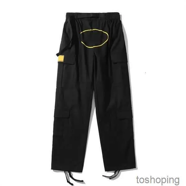 Mens Pants Cargo Streetwear Hip Hop Retro Printed Casual Trousers Military Retro Multi-pockets Straight High Street Loose Overalls Couple Jogger Alcatrazqika