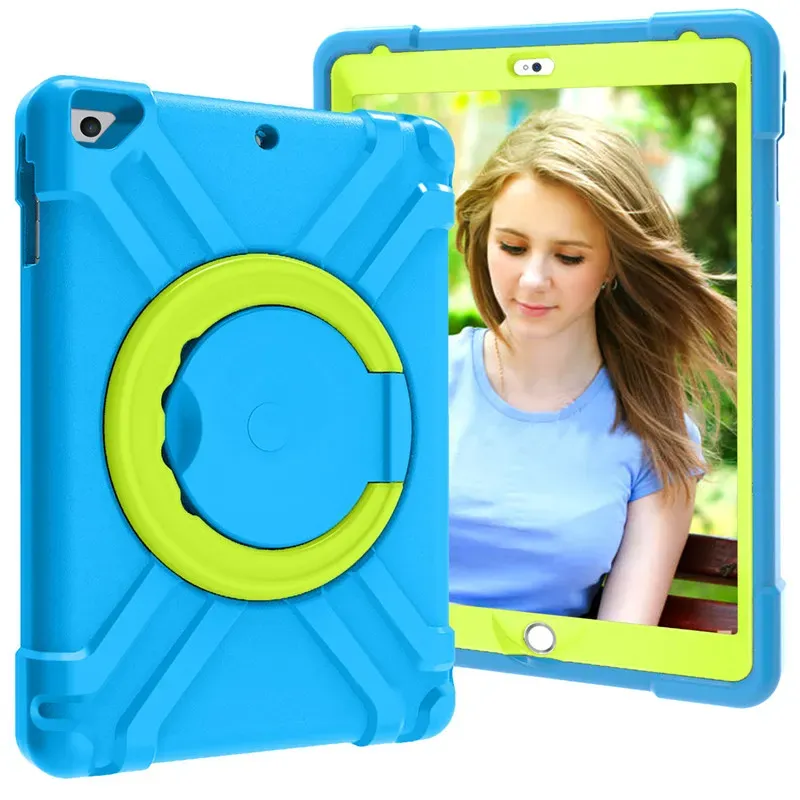 Apple iPad Tablet PC Kid Case 360 ​​Obracuj obracanie ciężkiej odporności na wstrząsy dla mini 1 2 3 4 5 6 Pro Air 9.7 10,2 10,9 cala pokrywy eav