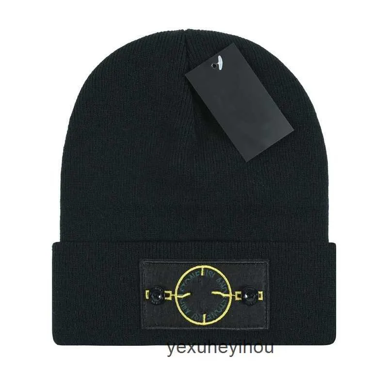 Luxury Stone Beanie Island Brand Knitted Hat Designer Cap Mens Fitted Hats Unisex Cashmere Letters Casual Skull Caps Outdoor Dsjy