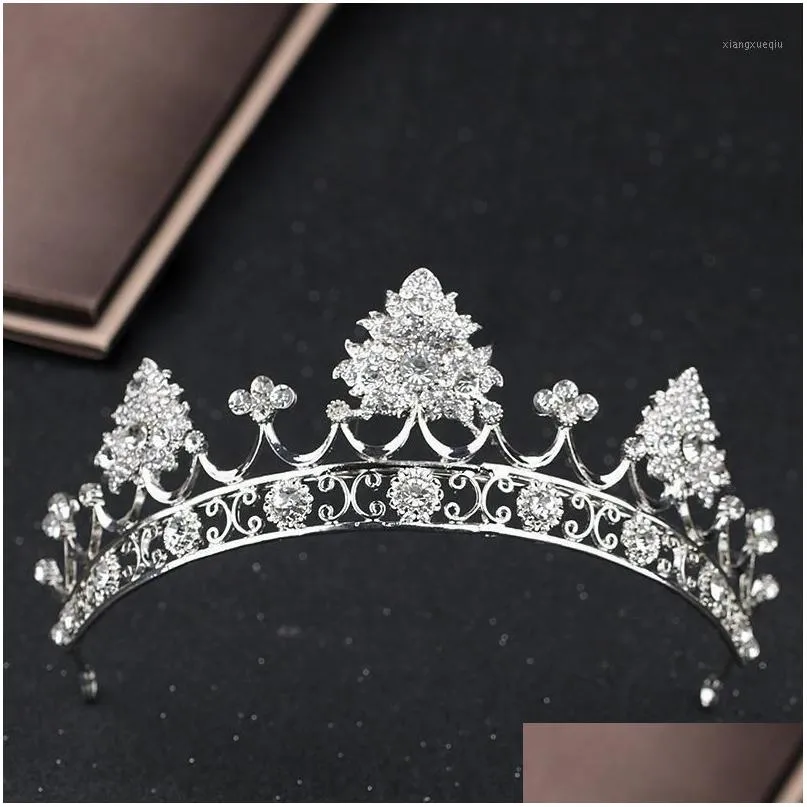 Saç Aksesuarları Klipler Barrettes FOREVEN Yaprak Rhinestone Crown Winkelry Head Bandı Kafa Başlığı Prenses Headdres Drop Teslim Dhxkb