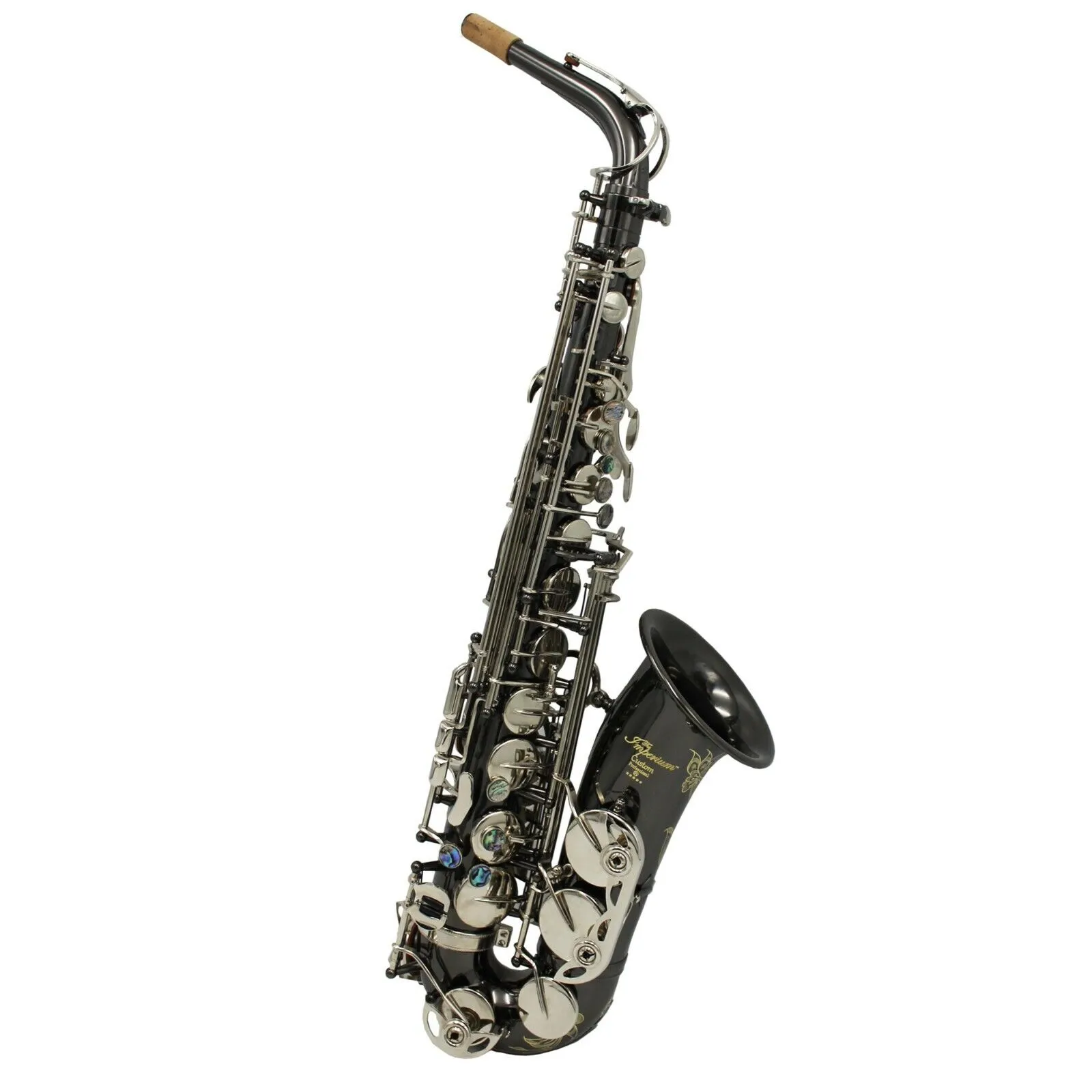 Nouveau corps nickelé noir clés en argent nickel R54 saxophone alto avec étui 00