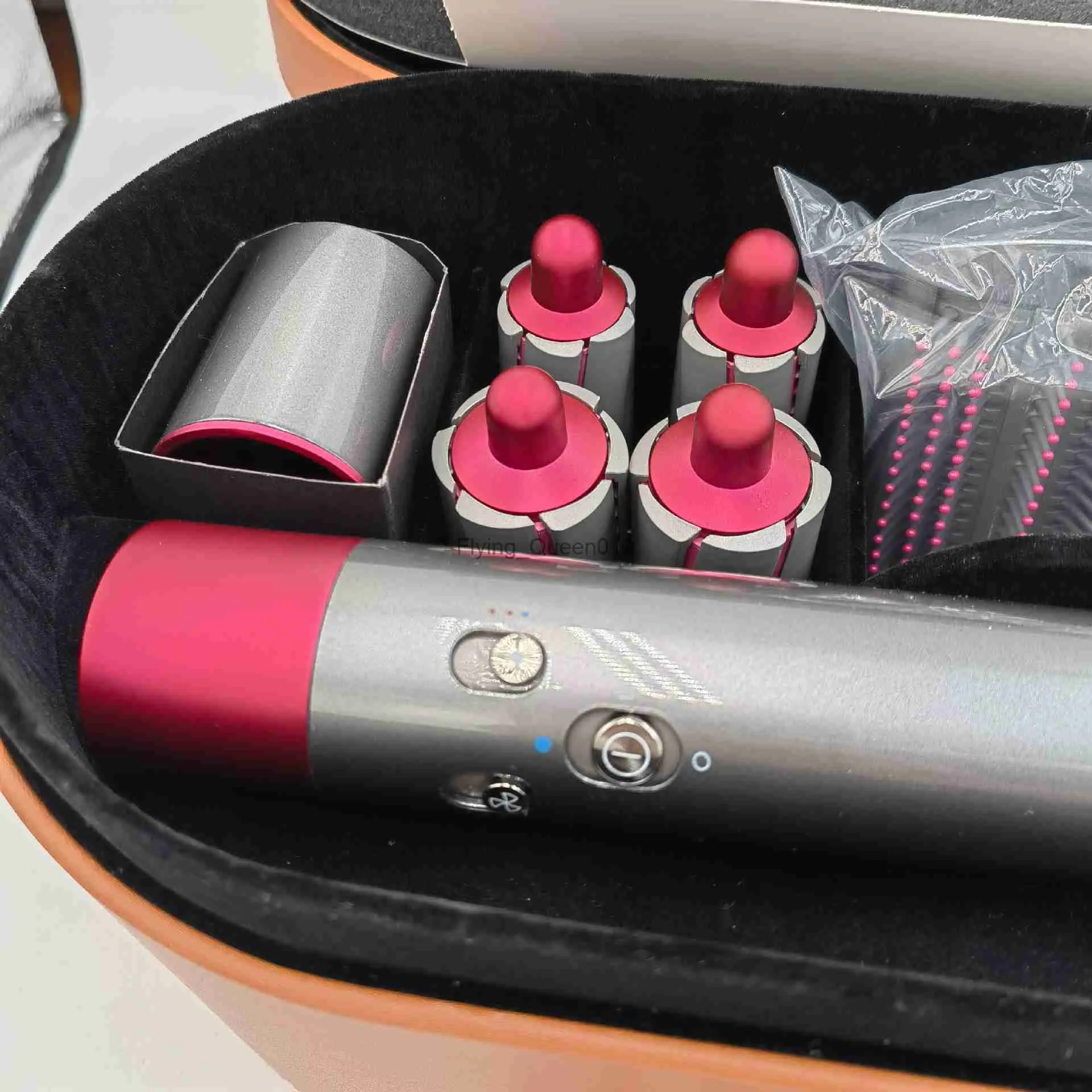 Encrespadores de cabelo alisadores multifuncional curling ferro secador de cabelo 8 cabeça automática para multi estilo caixa de presente com armazenamento de acessório 0918