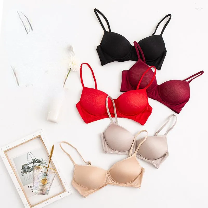 Silk Mulberry Bras M Size For Women Thin, Wireless, Push Up