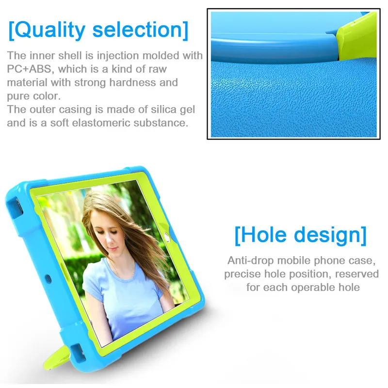  Ipad Tablet PC Kid Cases 360 Rotate Heavy Duty Shockproof case For mini 1 2 3 4 5 6 Pro air 9.7 10.2 10.9 inch EAV Cover With Bracket stand