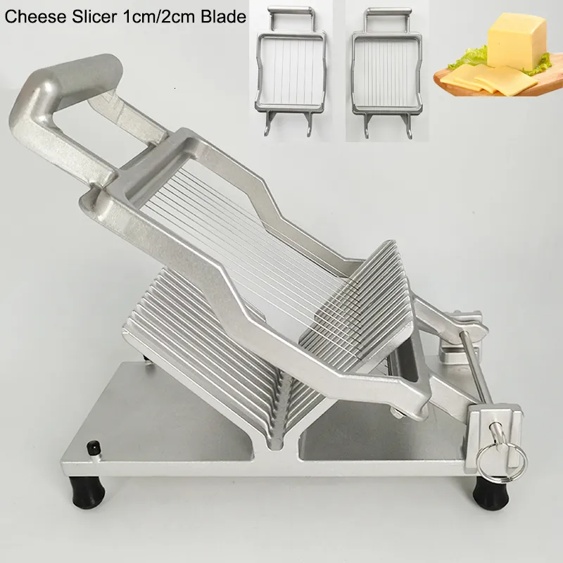 Ferramentas de queijo Slicer com 2 lâminas 1cm2cm Conjunto de corte de frutas presunto cozinha carne máquina de corte de ovo para casa 230918