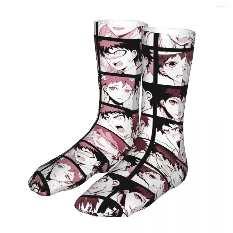 Men's Socks Hajime Manga Women's Polyester Funny Happy Danganronpa Anime Crazy Spring Summer Autumn Winter Stockings Gifts