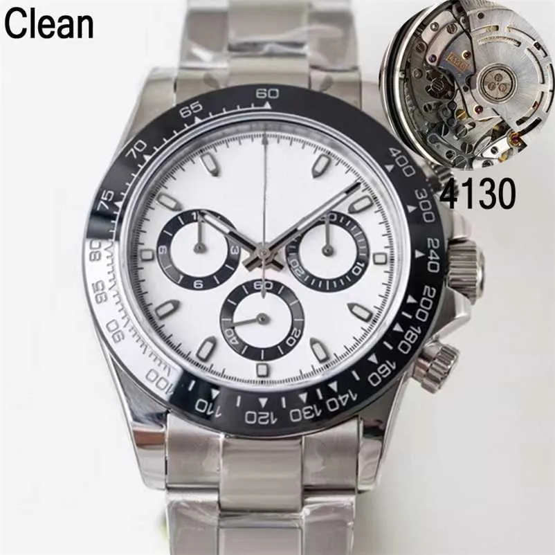 Montre automatique Rolaxes Clean V11 Sapphire Factory Styles Deluxe pour hommes TOP Chronographe montres Clean ETA 4130 Lunette en céramique 116500 modèle 904L en acier inoxydable L