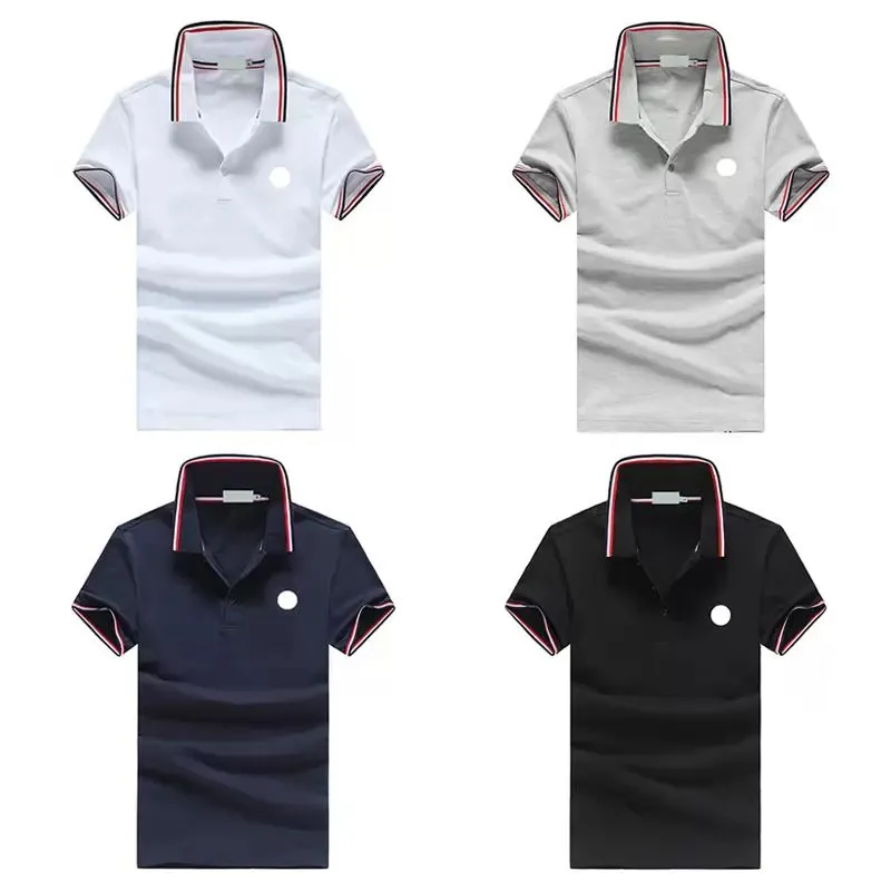 Summer Mens Polos krótkie rękaw Monclair Business Fashion Klasyczne koszule deskorady