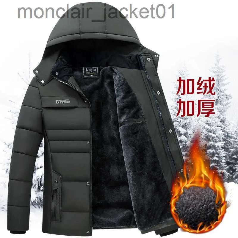 Piumino da uomo Parka Giacca invernale Parka Cappotti da uomo Uomo Addensare Con cappuccio Capispalla impermeabile Cappotto caldo Abbigliamento da padre Cappotto da uomo casual J230918