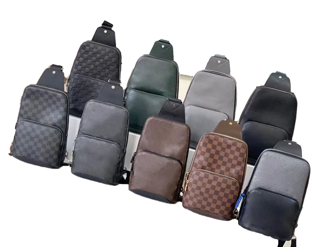 Einfache freizeit leder herren umhängetasche mode karierten Europäischen und Amerikanischen männer tasche flut marke männer taille tasche satchel 2023