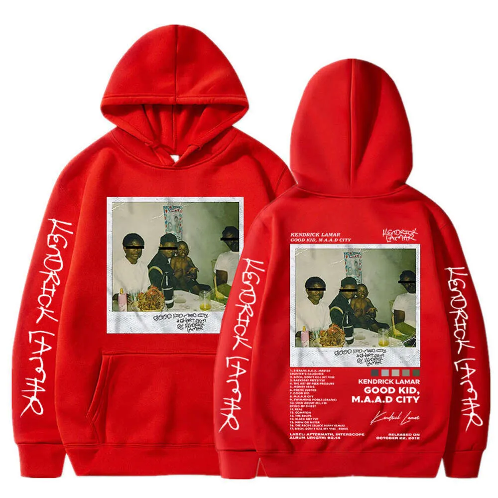 DHgate Kendrick Lamar Good Kid Hoodie Hip Hop Album Graphic Oversized Sweatshirt for Men and Women Apparel