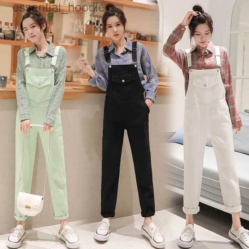 Women's Jumpsuits Rompers Limited SaleWomen's Denim Jumpsuit Korean Fashion  Bib High Waist Loose Harem Rompers Women's Clothes Long Pants L230918