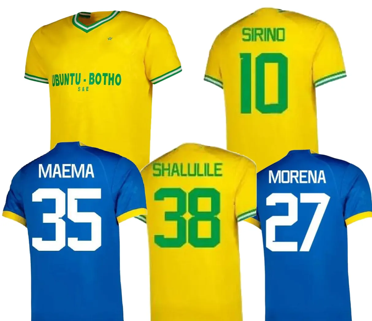 23-24 Mamelodi Sundowns Home Away Soccer Jersey Customed Thai Quality 10 Sirino 8 Zungu 7 Nkunku 4 Mokoena 11 Allende 13 Boutouil 15 Mendieta 18 Zwane Kingcaps Wear Wear