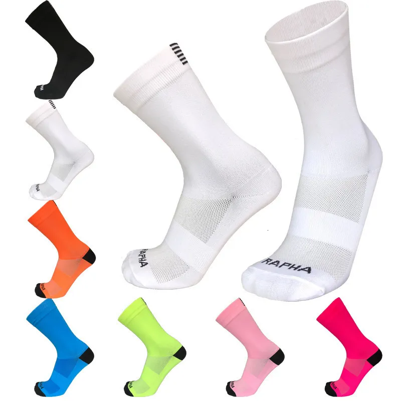 Chaussettes de sport Compétition professionnelle Cyclisme Hommes Femmes Sport Équitation Mesh Basketball Badminton Racing Calcetines Ciclismo 230918