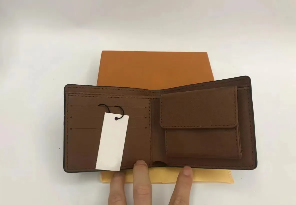 M61665 Portefeuille en cuir pour hommes hommes vieille fleur porte-monnaie petites pochettes porte-monnaie pour hommes pochette courte pour hommes portefeuille avec boîte sac à poussière