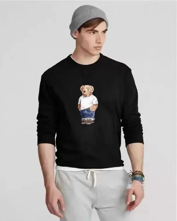 US-Plus-SIZE-Bär-Kleidung für Herren im Großhandel Sweatshirt-Trainingsanzughemden für Herren mit langen Ärmeln S-XXL