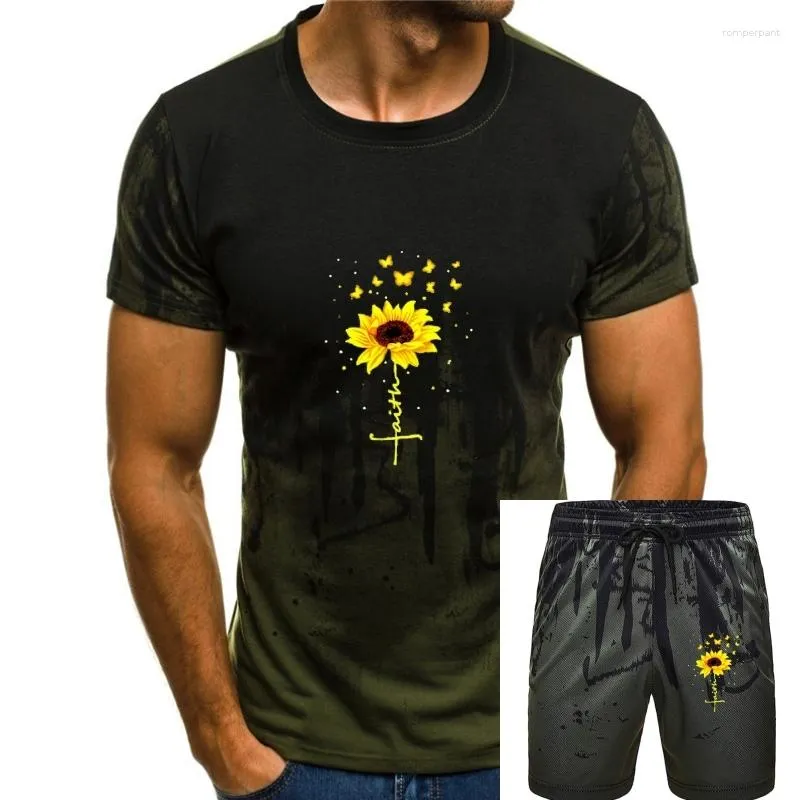 Tute da uomo Taglie forti Estate Donna Maglietta Girasole Stampa Tee Top Cotone Manica corta Donna T-shirt Camiseta Mujer