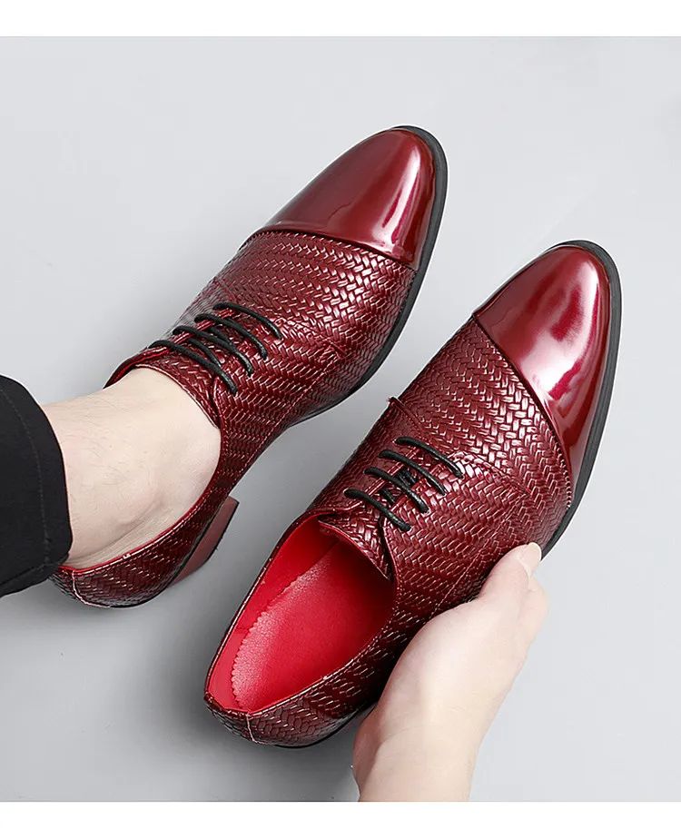 Scarpe Eleganti In Pelle Glitter Moda Classica Uomo Tacchi Alti