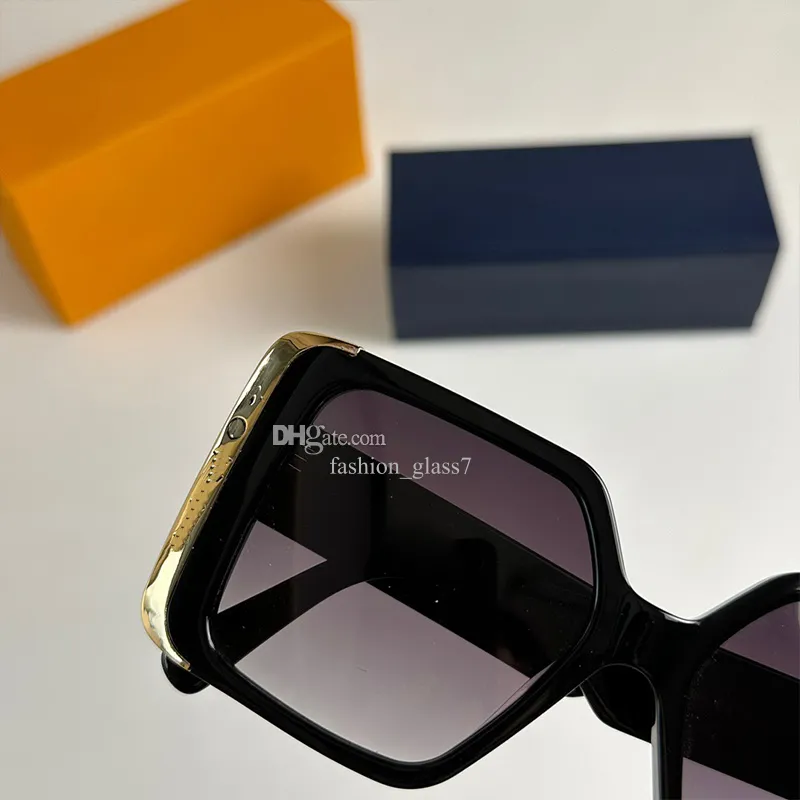 Oversized Square Gradient Sunglasses Black Gold Luxury Style Shades Sunglasses Luxury Big Square Women Brand Designer... From  main image 4