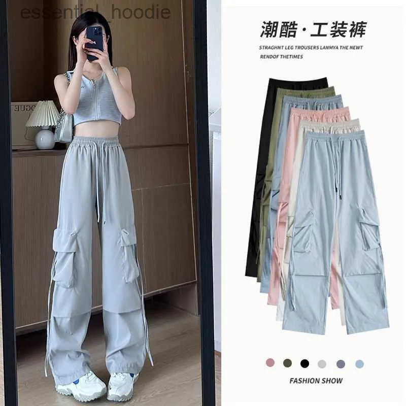 Women's Jumpsuits Rompers Dopamine overalls female small thin section of tall waist straight rich Leisure Spice quick drying Americ6.21 L230918