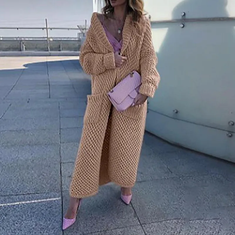 Women S Sweaters DIHOPE Women Long Cardigan Sweater Loose Knitting Casual Cardigans Knitted Jackets Korean Oversized Jumpers Tops 230918 From 39 21 DHgate