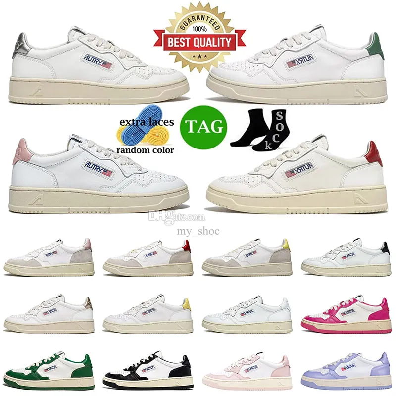 Autrys Medalist lederen lage designerschoenen dames casual actieschoenen tweekleurige suède Autrys USA platte platform sneakers wit zwart Panda Lows gouden sportschoenen