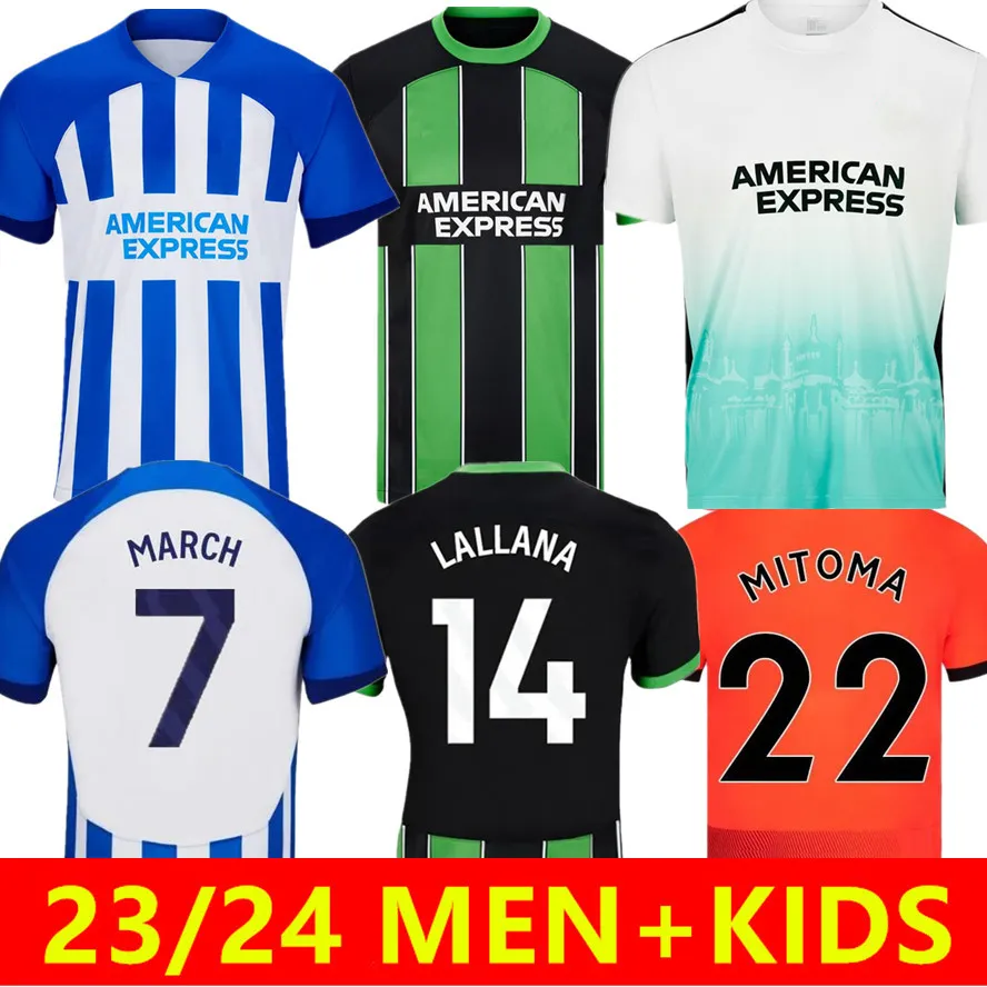 2023 2024 CAICEDO ALLISTER Camisas de futebol 23/24 WEBSTER TROSSARD MARÇO ALZATE MITOMA Home Away Camisa de futebol