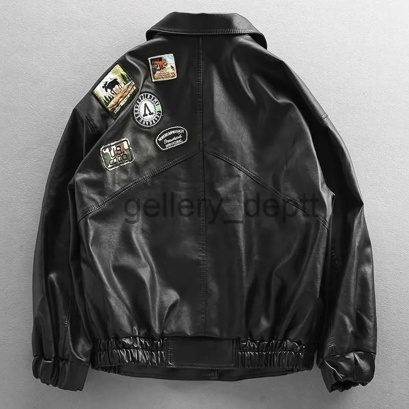 Men's Leather Faux Leather Black Pu Leather Jacket Moto Biker Outerwear Men's Mont Erkek Chaquetas Hombre Bomber Motorcycle Vintage J230918