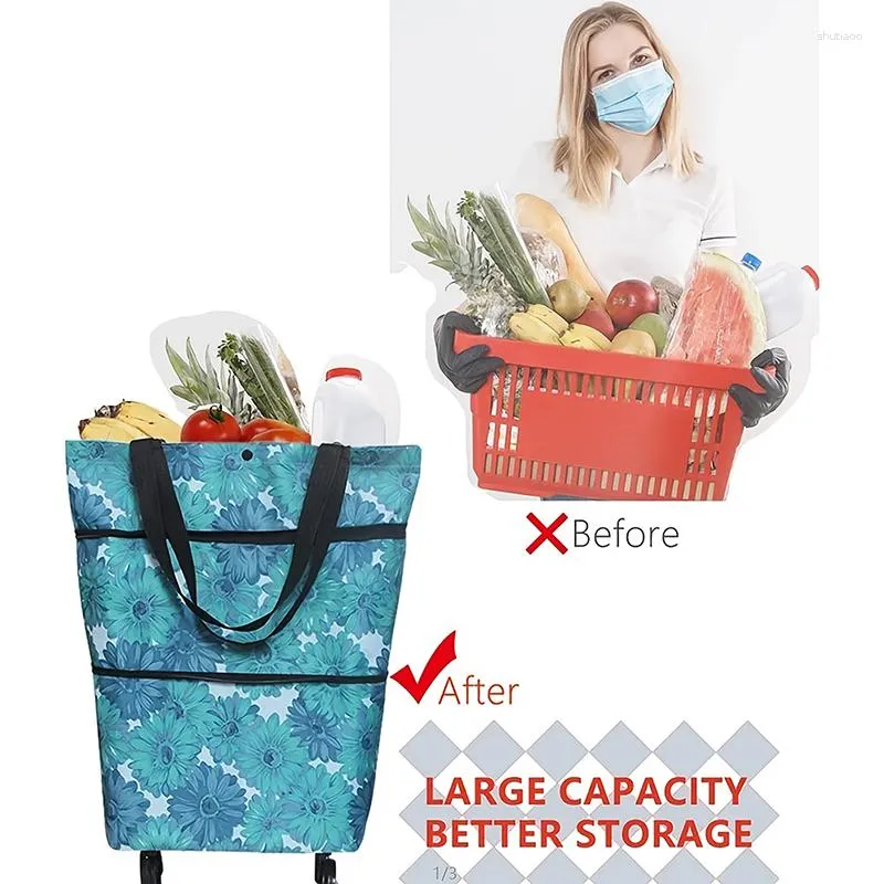 Borse La Spesa Borsa Trolley Con Ruote Borsa Mano In Tessuto Riutilizzabile  Di Grandi Dimensioni Bolsas Carrello La Spesa Pieghevole Supermercato Da  13,28 €