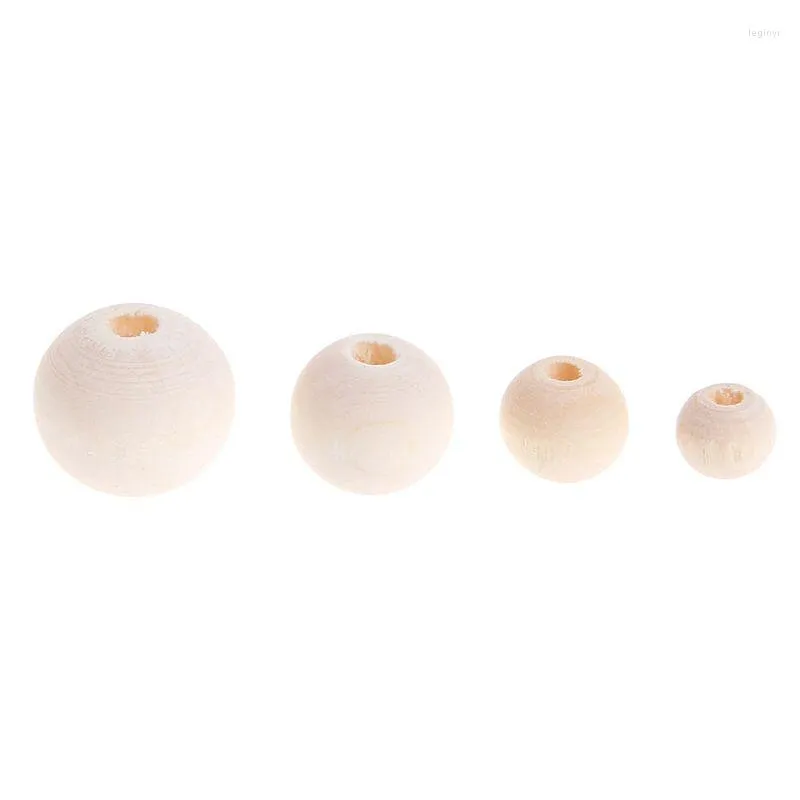 Outros suprimentos de pássaros 50pcs / saco Natural Wood Bead para pintar para DIY Swing Escada Decorações Parrot Toy