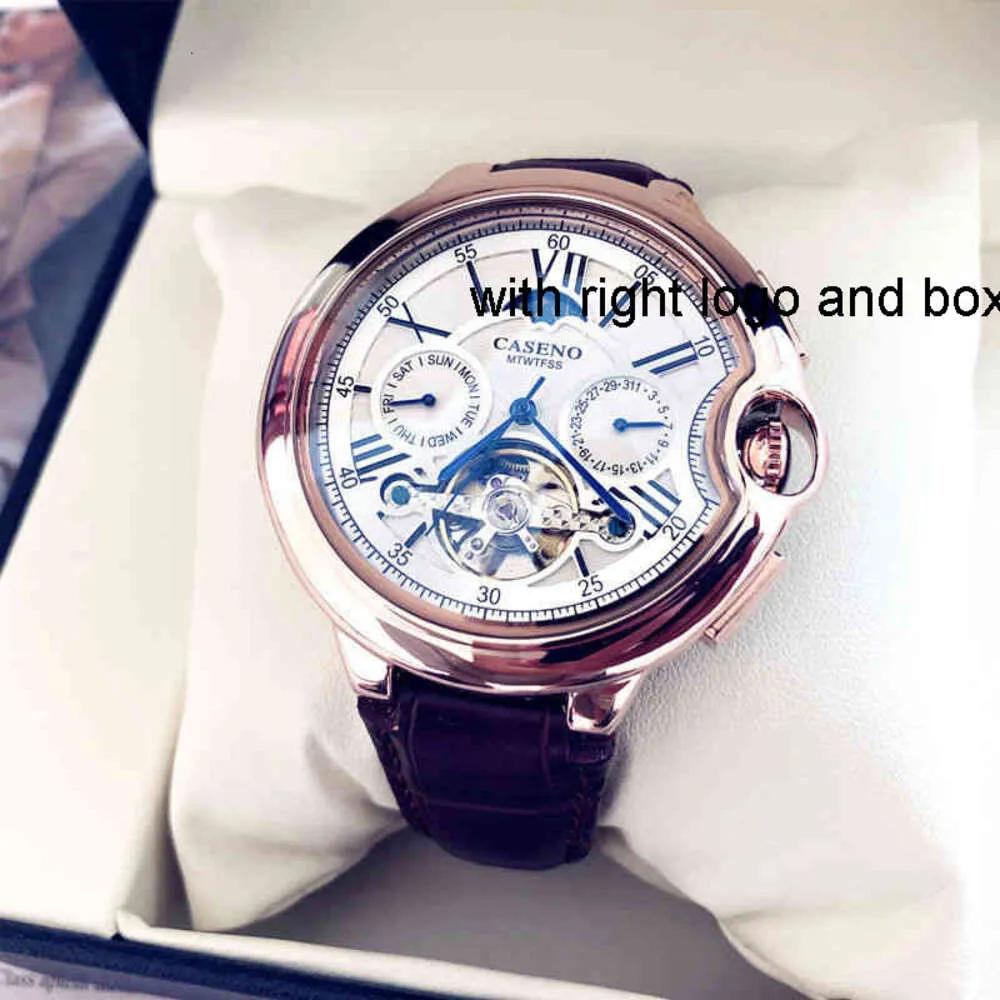 시계 남성 Bleu 럭셔리 여성 발론 손목 패션 시계 여성 New Sapphire Hollow Flywheel Automatic Mechanical Mens 레저 사업 3 쿼츠 JQ79