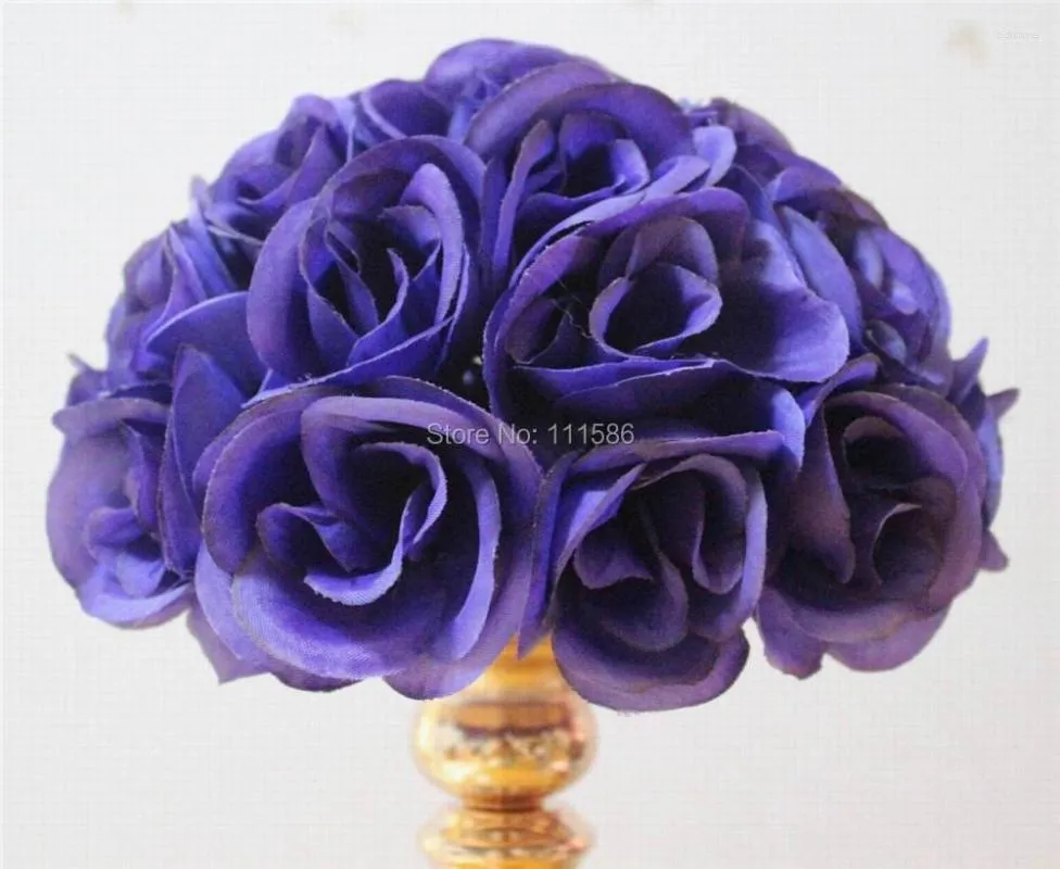 Dekorativa blommor SPR DIAMETER 30 CM INGEN Blad Artificiell Rose Flower Ball Bridal Wedding Decor Favor Party Kissing