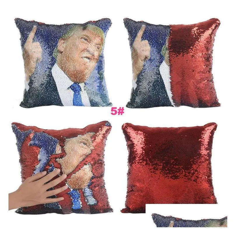 Pillows Super Shining Color Changing Pillow Case Magical Nicolas Cage Cushion Er With Sequins 40X40Cm Drop Delivery Baby Kids Maternit Dh7Yg