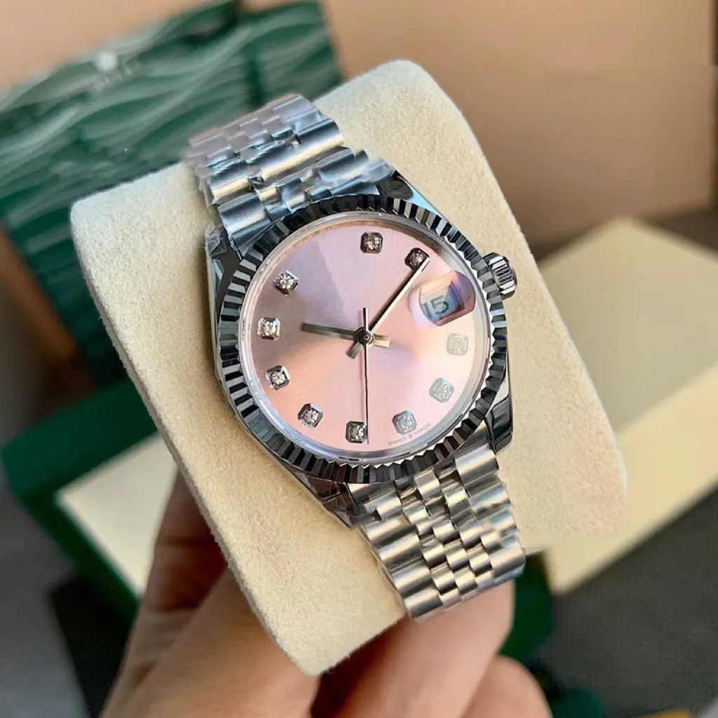 Luxurys relógios de alta qualidade datejust relógio feminino ROL data apenas relógio para mulher relógio 31mm diário ouro aço inoxidável mulher movimento relógio de diamante