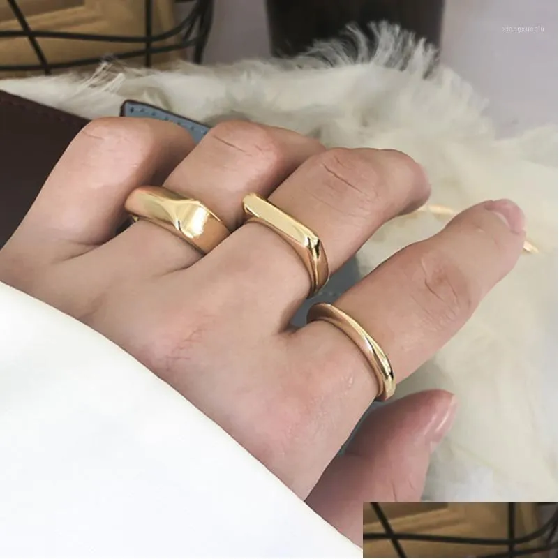 Hair Accessories Baroque Round Imitation Pearl Vintage Ring Gold Color Minimalist Geometric Personality Exaggerated Finger Trendy Band Dhtwi