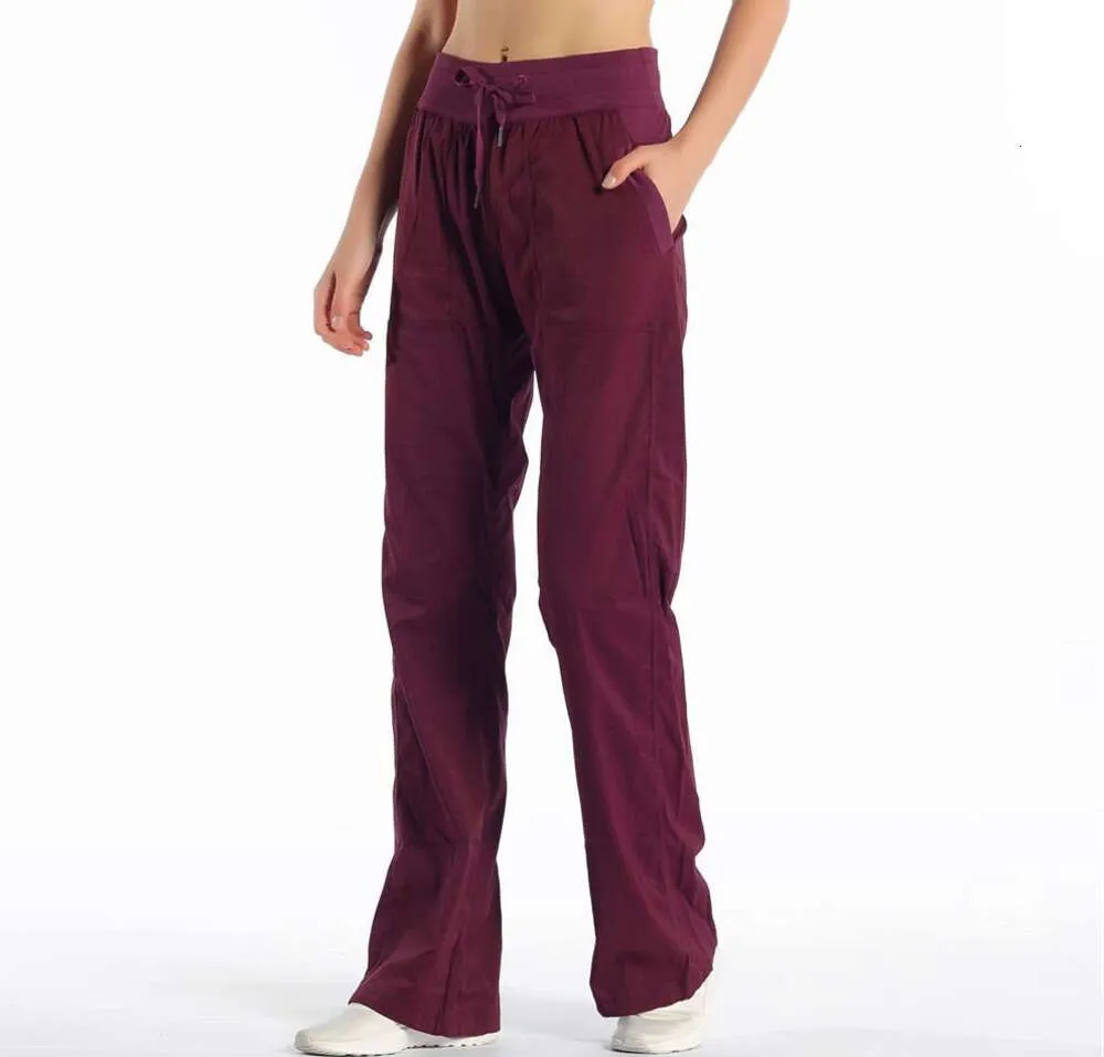 Lu yoga dansstudio pant dames yoga studio broek dames snel droge trekkoord hardlopen sportbroeken losse dance jogger meisjes gym 919es