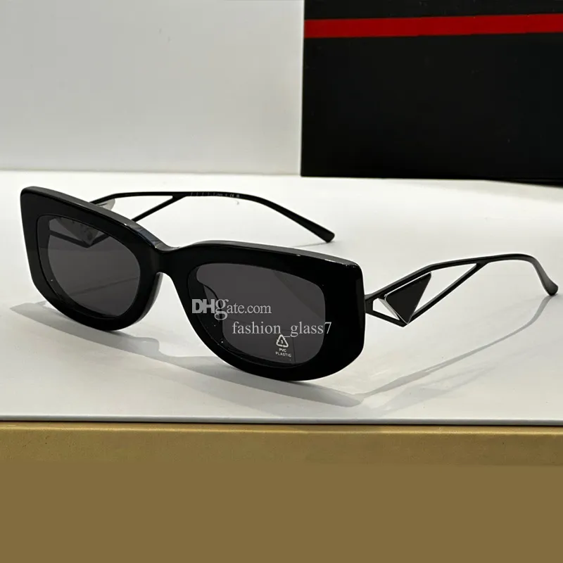 Vintage varumärkesdesigner solglasögon män och kvinnor förtjockade materiella modegångarram UV400 -linser med originalfodral solglasögon SPR14Y