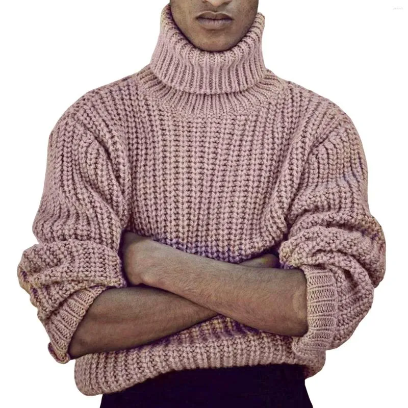 男性用セーターメンズフォールと冬の半分タートルネックセーターベースジャンパーソリッドカラー厚い暖かいスリム