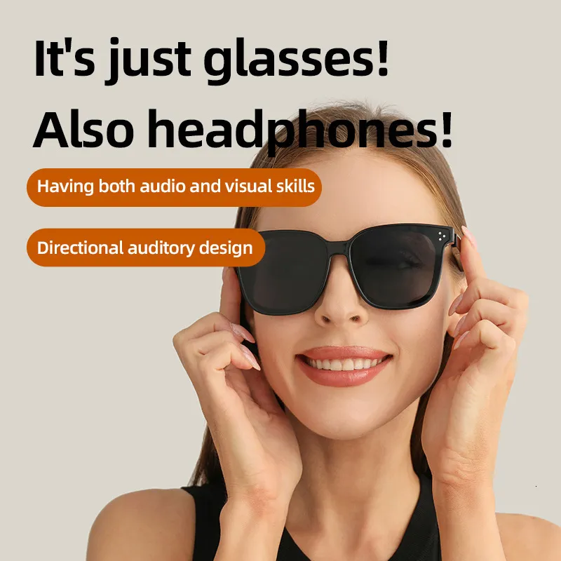 Smart Glasses MZ05 Bluetooth Glasses Smart Glasses Lyssna på musik som kallar solglasögon UV 400 UV -skydd 15 minuter Snabbladdning 230918