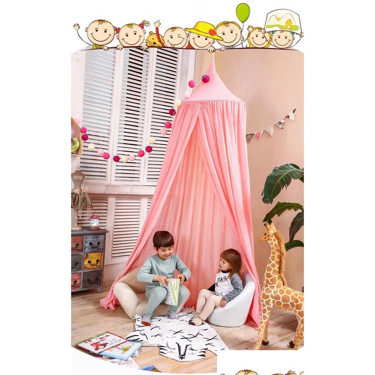 Toy Tents Children Canopy Tent Playhouse Kids Crib Netting Play Baby Hanging Teepees Tipi Mosquito Net For Boy Girls Room Decoration D Dhy4Y