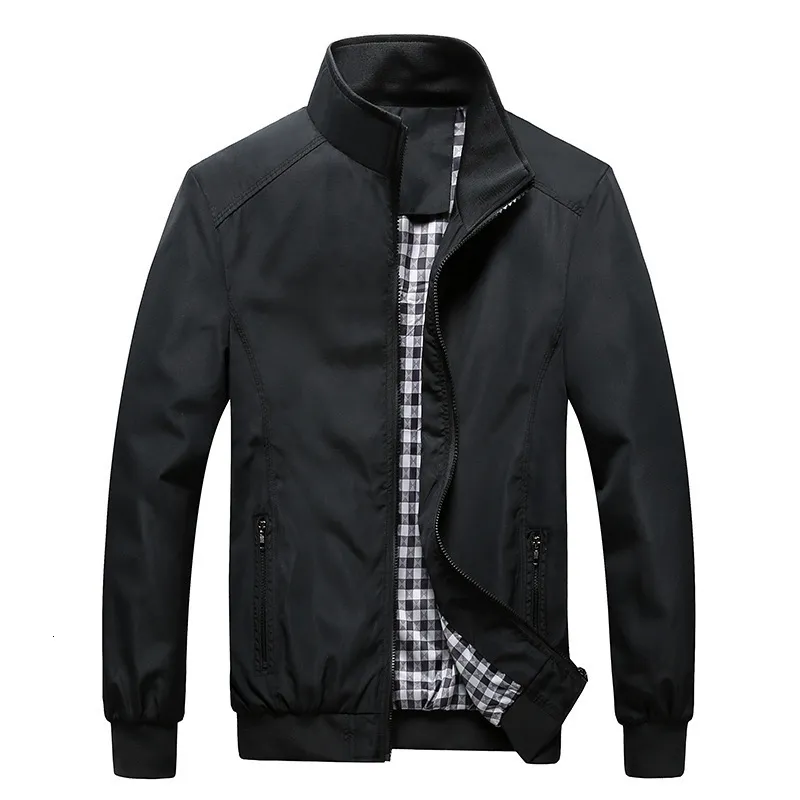 Jaquetas masculinas Qualidade Bomber Sólido Jaqueta Casual Homens Primavera Outono Outerwear Mandarim Sportswear Mens Jaquetas para Casacos Masculinos M5XL 6XL 7XL 230918