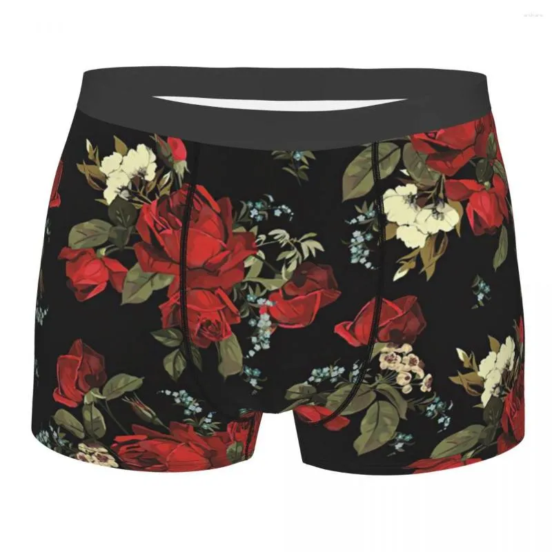 Sous-vêtements Rose Noir Belle culotte respirante Short Boxer Slip Sous-vêtements masculins Imprimer