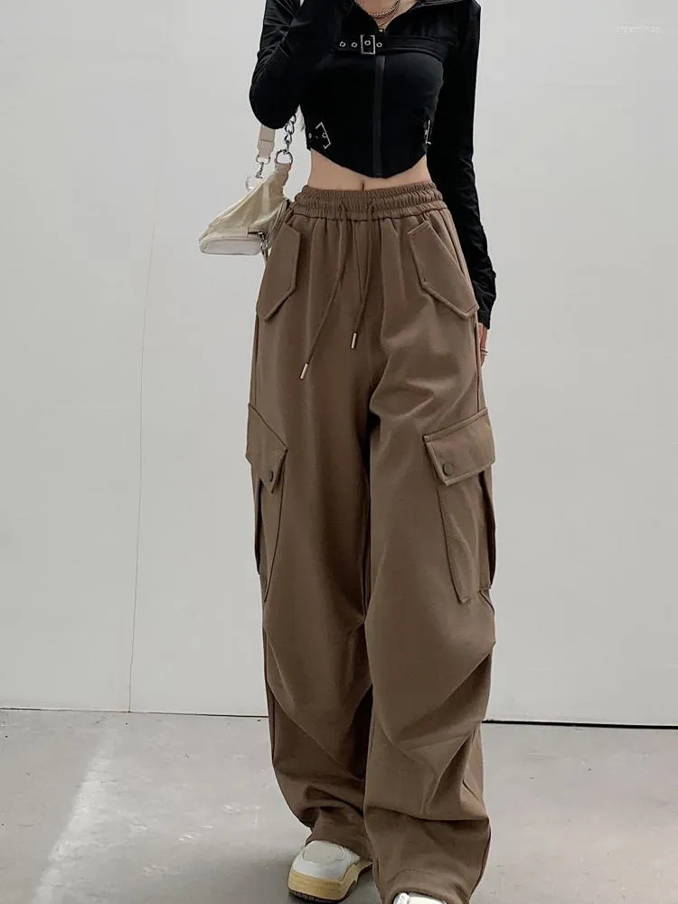 Women's Pants Harajuku Oversized Solid Work Long Women Streetwear Vintage Y2k Hip Hop Wide Leg Joggers Trousers Baggy Sweatpants