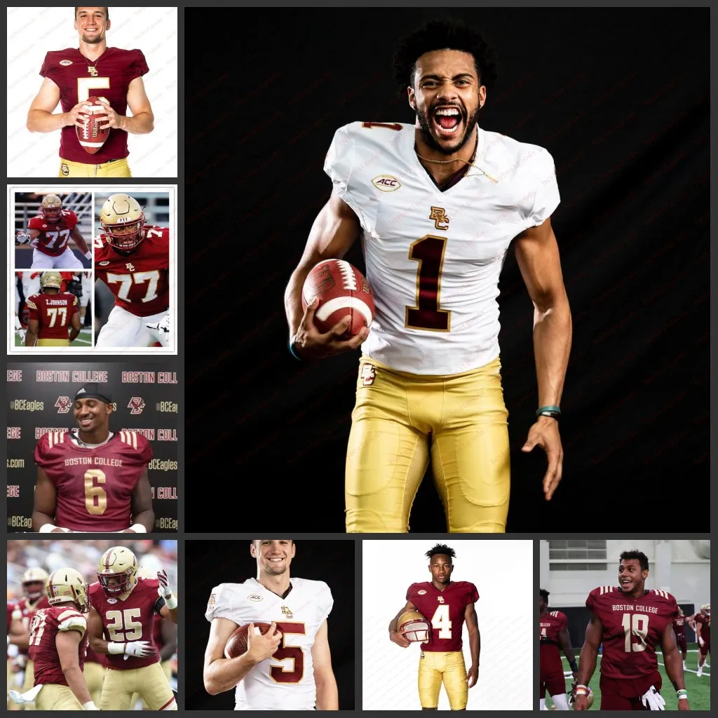 Thomas Castellanos Trikot Benutzerdefiniertes Boston College Eagles Fußballtrikot George Rooks Logan Taylor Jaedn Skeete Datrell Jones Boston College Trikots