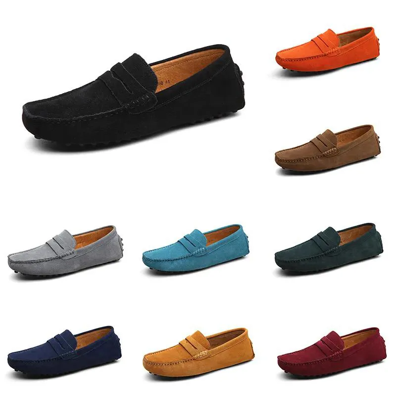 Mens Mulheres Ao Ar Livre Sapatos De Couro Sola Macia Preto Vermelho Azul Marrom Fúcsia Cinza Confortável Luz Tan Branco Pêssego Sneaker Vinte E Oito