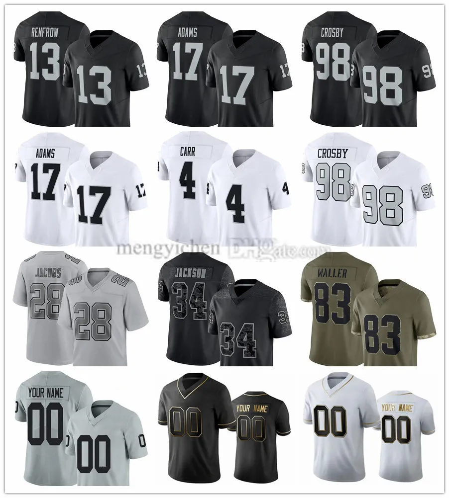 Maillots de football 2023 00 Jim Otto 12 Ken Stabler 16 Jim Plunkett 25 Fred Biletnikoff 32 Marcus Allen 34 Bo Jackson 37 Lester Hayes 42 Ronnie Lott 60 Otis Sistrunk