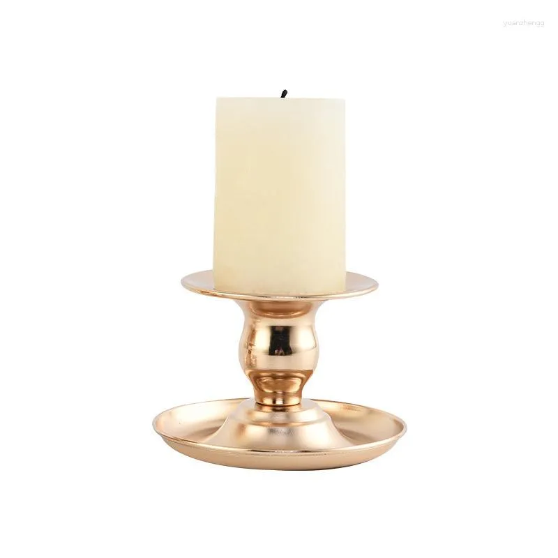 Kerzenhalter, elegant, romantisch, für Hochzeit, Licht, Luxus, Eisen, europäisch, golden, Wohnzimmer, Velas Y Soportes, Heimdekoration