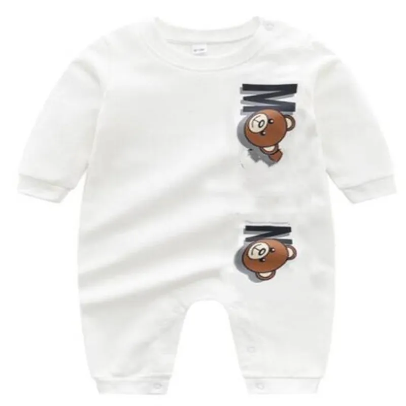 Designer Baby Rompers Cotton Baby Girl Boy Clothes Cute Bear Letter Printing Newborn Infant Jumpsuits pajamas